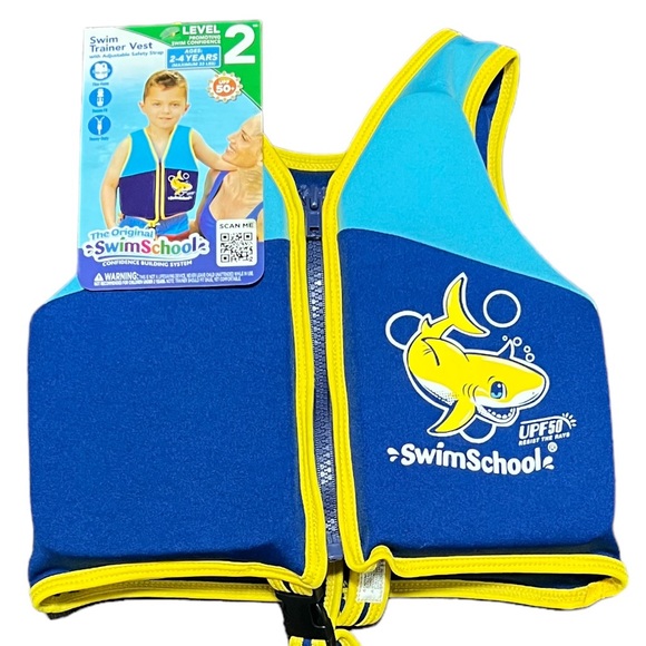 SwimSchool Swim Trainer Vest Blue Level 2 Life Jacket 2-4 Years - Picture 1 of 3